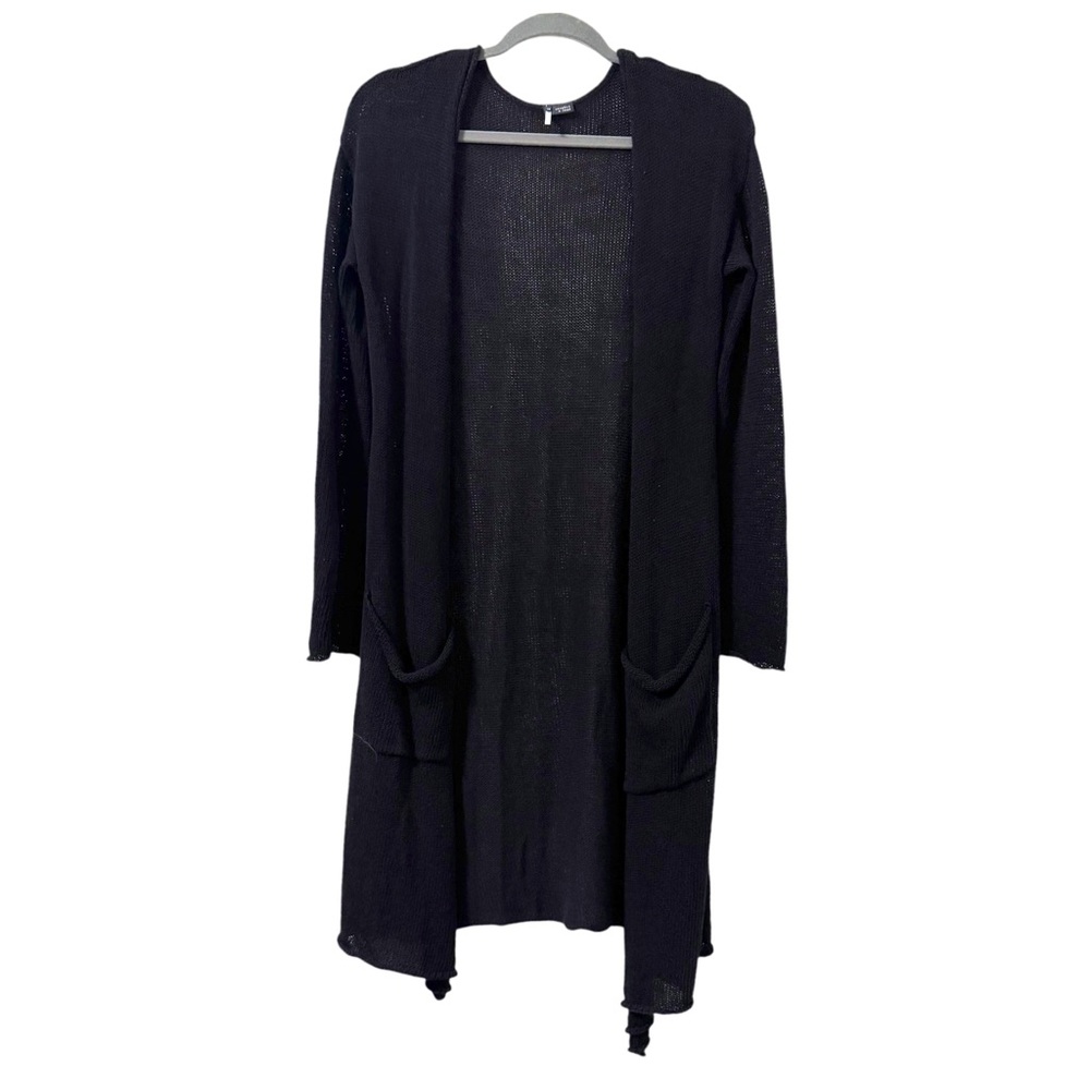 Sparkle &‎ Fade Women Long Open Front Cardigan Medium Minimalist Modern Casual